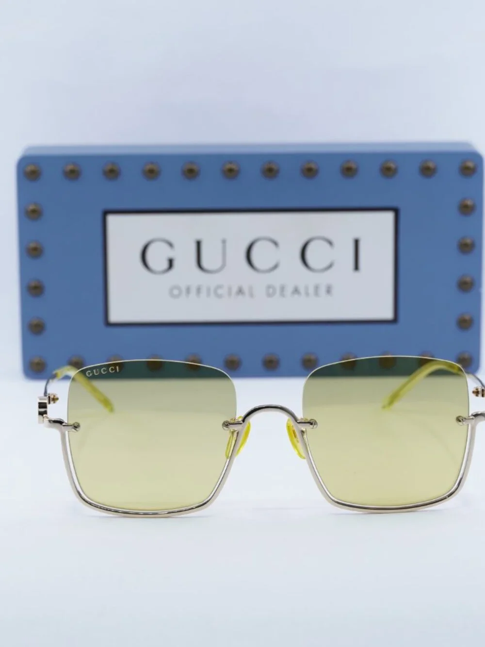 Gucci GG1279S 006 Square Sunglasses - Gold / Yellow Gold Mirror